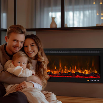 Mystflame 3D La Perla 50 realistischer Wand-Elektrokamin (BxHxT) 1270x450x160 mm