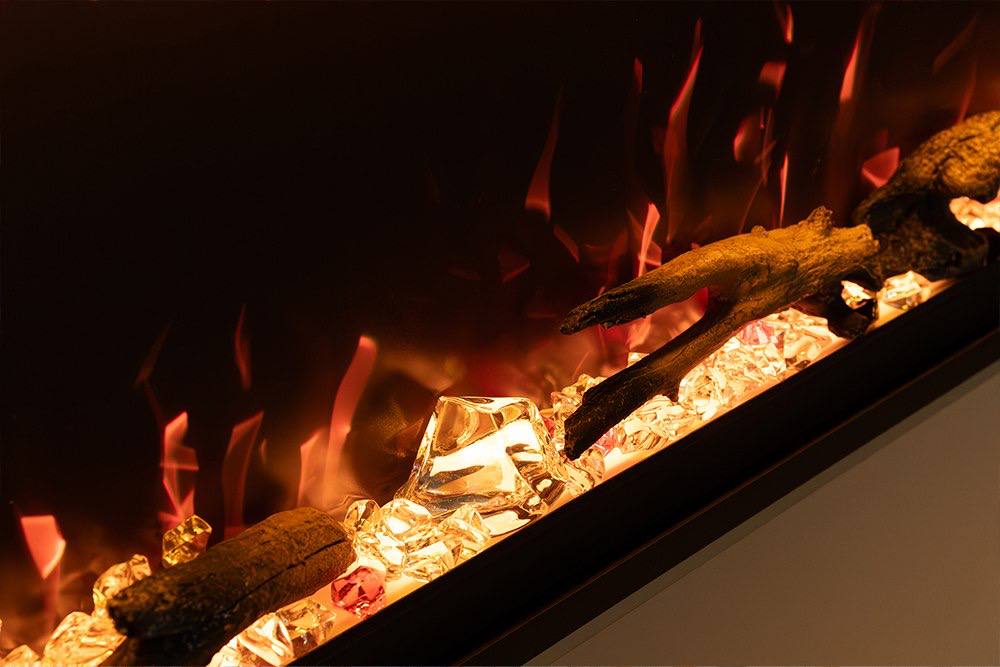 Moderner elektrischer Kamin Mystflame Crystal 72 Wi-Fi (BxHxT) 1830x450x145 mm