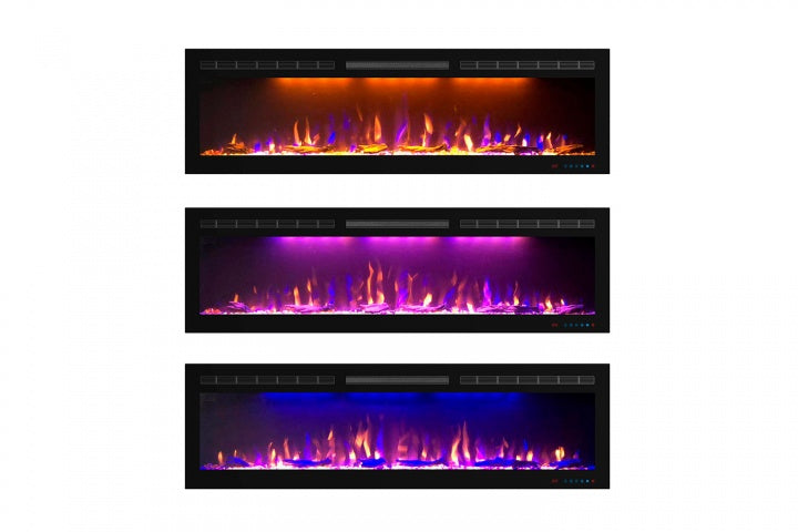 Moderner elektrischer Kamin Mystflame Crystal 72 Wi-Fi (BxHxT) 1830x450x145 mm