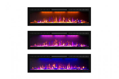 Moderner elektrischer Kamin Mystflame Crystal 72 Wi-Fi (BxHxT) 1830x450x145 mm