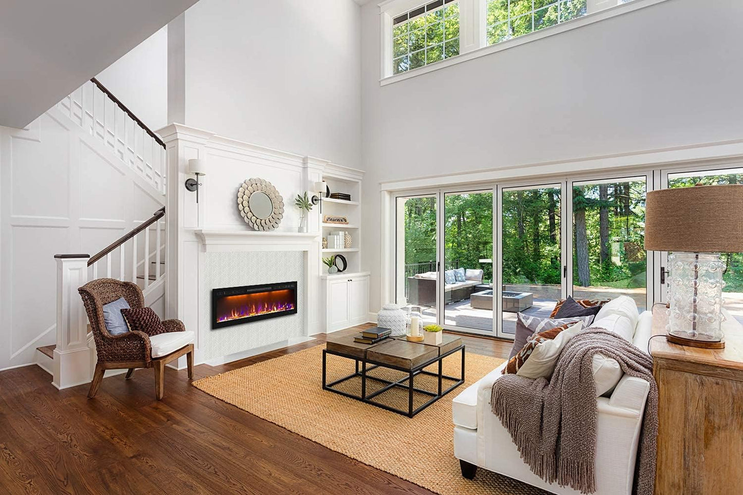 Moderner elektrischer Kamin Mystflame Crystal 36 (BxHxT) 915x450x145 mm