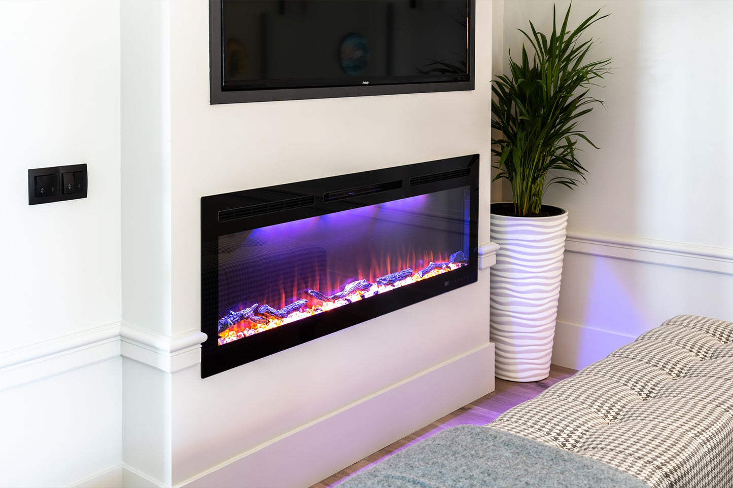 Moderner elektrischer Kamin Mystflame Crystal 36 (BxHxT) 915x450x145 mm