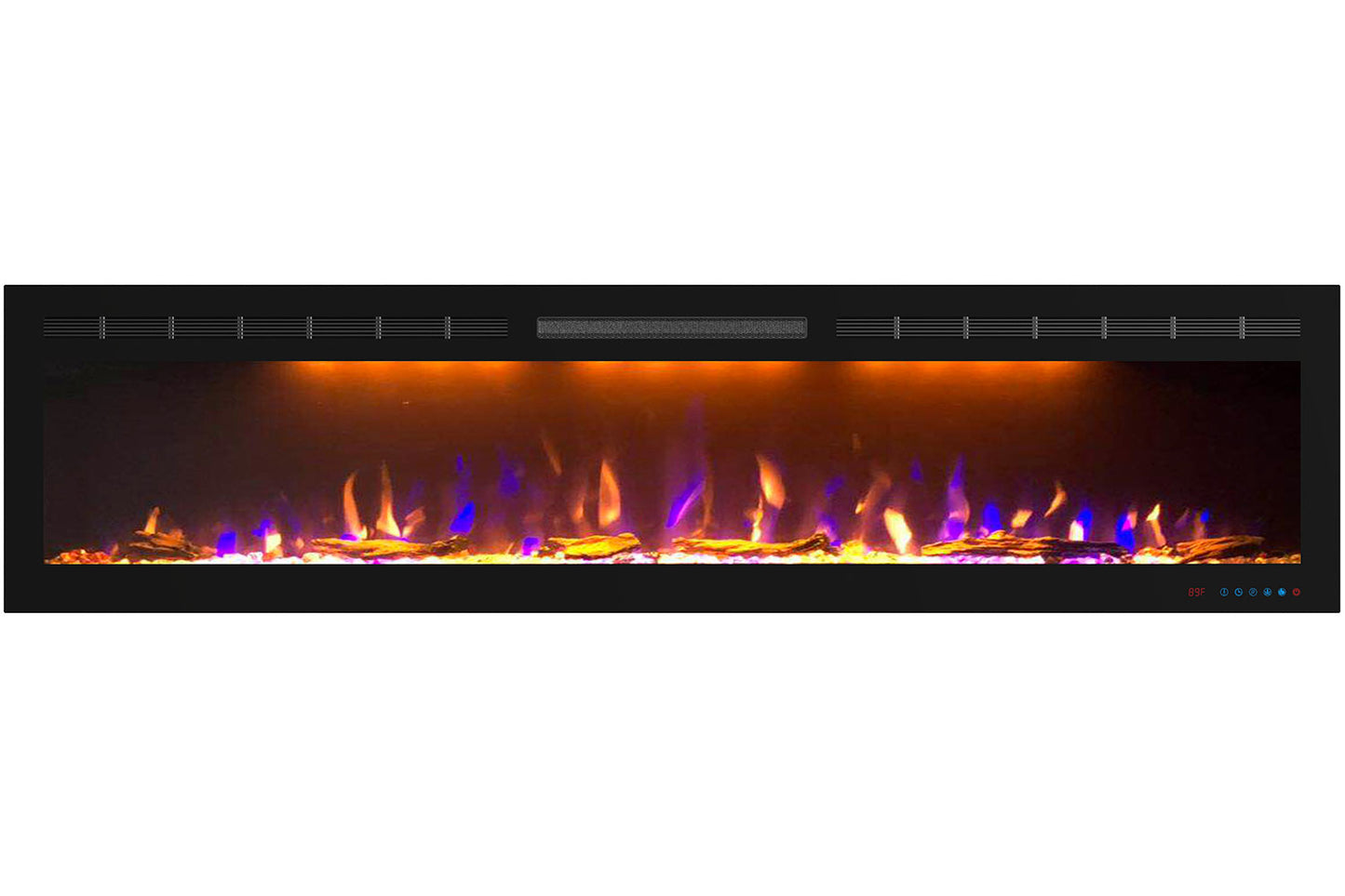 Moderner elektrischer Kamin Mystflame Crystal 72 Wi-Fi (BxHxT) 1830x450x145 mm