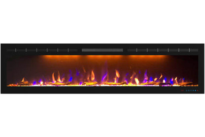 Moderner elektrischer Kamin Mystflame Crystal 72 Wi-Fi (BxHxT) 1830x450x145 mm