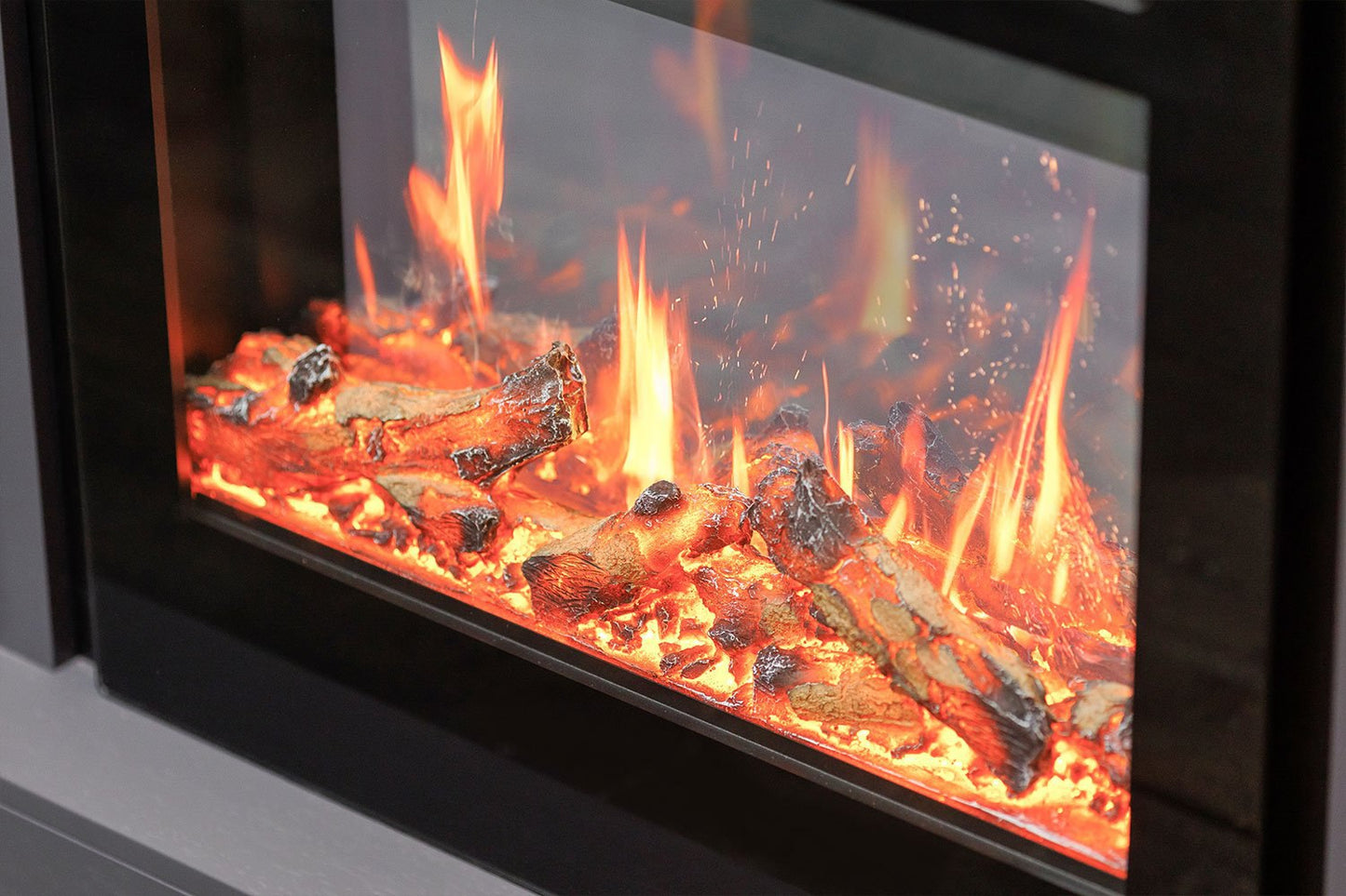 Elektrokamin mit Holzscheiten und Heizfunktion Mystflame V-Art 25 (BxHxT) 660x602x202 mm