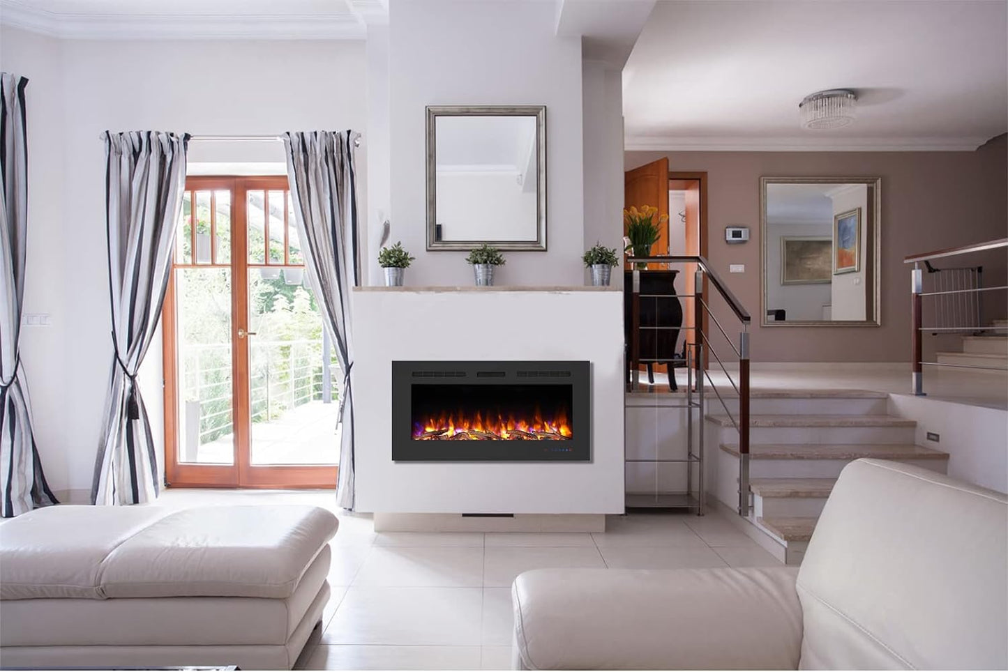 Dekorativer elektrischer Wandkamin Mystflame Galaxy 42 (BxHxT) 1070x450x145 mm