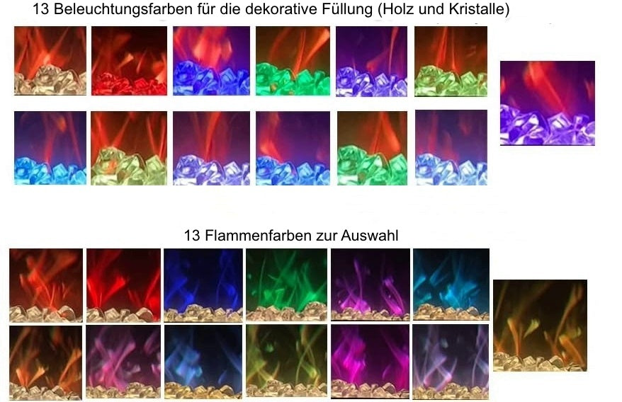 Dekorativer elektrischer Wandkamin Mystflame Galaxy 36 (BxHxT) 915x450x145 mm