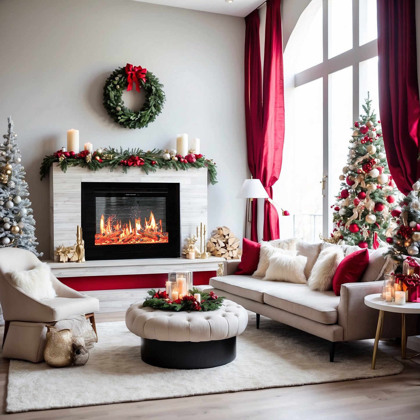 Elektrokamin mit Holzscheiten und Heizfunktion Mystflame V-Art 25 (BxHxT) 660x602x202 mm